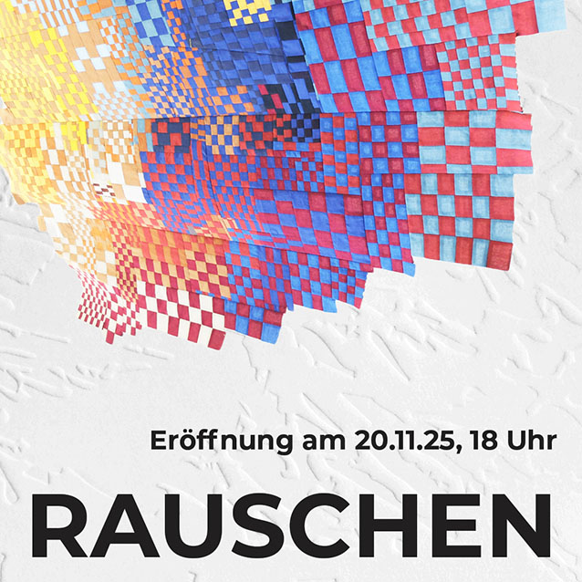 Plakatgestaltung zur Ausstellung mit farbiger Gestaltung