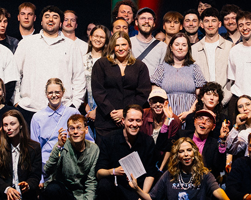 Gruppenfoto aller Preistr&auml;gerinnen und Preistr&auml;ger des "Talent Awards" des Art Director's Clubs Germany