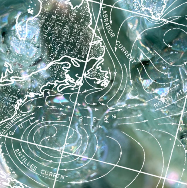 Gr&uuml;nliches Schaubild, das an eine Seekarte erinnert