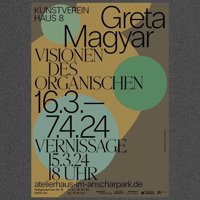 Zu sehen ist das Plakat zur Ausstellung von Greta Magyar